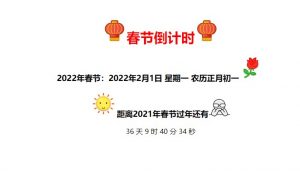 2022年美观的春节倒计时代码-大雄搜集站