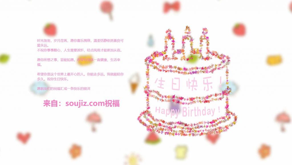 很漂亮的生日蛋糕祝福源码插图