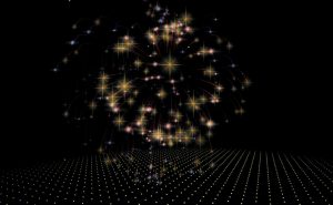 新年3D炫酷烟花动画效果-大雄搜集站