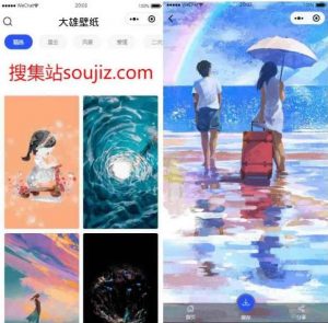 小米壁纸源壁纸微信小程序源码 - 自动采集更新版-大雄搜集站