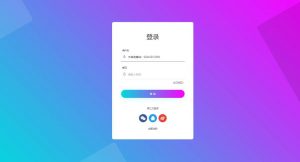 H5响应式十分好看登录界面HTML单页源码-大雄搜集站