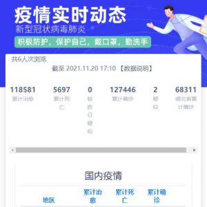 在线疫情统计实时动态源码附阿里云接口-大雄搜集站
