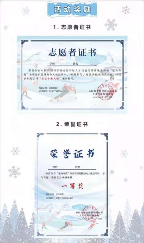 免费领取2022年北京冬奥志愿者证书奖品冰墩墩插图1