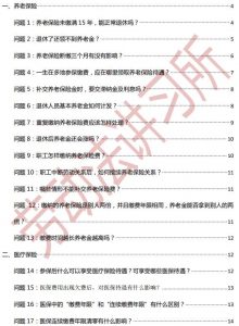 关于社保必知50问解答 养老必看-大雄搜集站