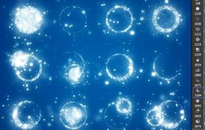 12种魔幻高光ps笔刷-大雄搜集站