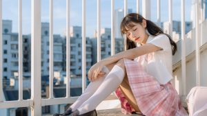 日系小清新jk美女甜美写真壁纸-大雄搜集站