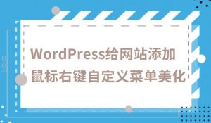 WordPress给网站添加鼠标右键自定义菜单美化-大雄搜集站