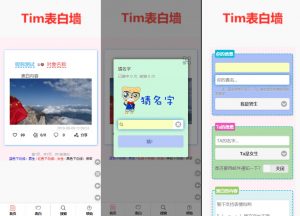 TIM校园学校表白墙系统源码程序-大雄搜集站