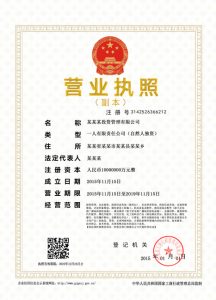 新版营业执照副本psd模板素材-大雄搜集站