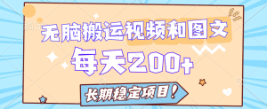 无脑搬运视频和图片长期稳定项目-大雄搜集站